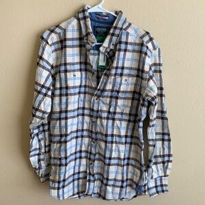 NWT Heritage Report Collection- man long sleeve plaid button down shirt Size S